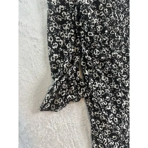 J. Crew Mercantile Blossom Print Dress – Black & White – Size M - Picture 6 of 10